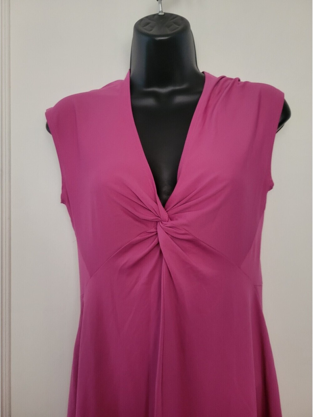 PATAGONIA Seabrook Bandha Women Twist Neck Magenta Dress Cap Sleeves Medium